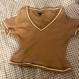 Brown crop top